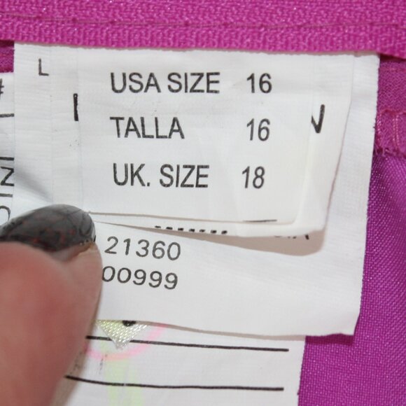 MORI LEE Dress One Shoulder Mother of Bride Wedding Formal Fuchsia Plus Size 16 - Picture 7 of 13